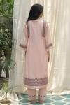 Shop_Shivani Bhargava_Pink Chanderi Round Kurta Set _at_Aza_Fashions