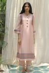Buy Shivani Bhargava Pink Chanderi Round Kurta Online at Aza Fashions Buy_Shivani Bhargava_Pink Chanderi Round Kurta _Online_at_Aza_Fashions