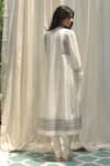 Shop_Shivani Bhargava_White Chanderi Round Kurta Set _at_Aza_Fashions