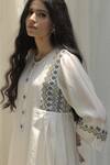 Shop_Shivani Bhargava_White Chanderi Round Kurta Set _Online_at_Aza_Fashions