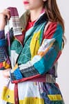 Buy_Ka-Sha_Multi Color Upcycled Fabric Patchwork Trench Jacket_Online_at_Aza_Fashions