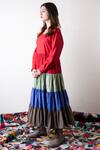 Ka-Sha_Multi Color Poplin Maxi Dress_Online_at_Aza_Fashions
