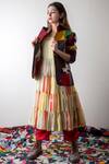 Buy_Ka-Sha_Multi Color Upcycled Fabric Patchwork Cotton Blazer_at_Aza_Fashions