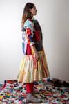Ka-Sha_Multi Color Upcycled Fabric Patchwork Cotton Blazer_Online_at_Aza_Fashions
