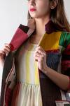 Buy_Ka-Sha_Multi Color Upcycled Fabric Patchwork Cotton Blazer_Online_at_Aza_Fashions