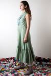 Ka-Sha_Green Handloom Cotton Tunic_Online_at_Aza_Fashions