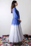 Shop_Ka-Sha_Blue Poplin Dyed Maxi Dress_at_Aza_Fashions