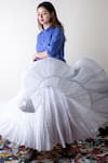 Ka-Sha_Blue Poplin Dyed Maxi Dress_Online_at_Aza_Fashions