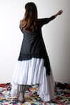 Buy_Ka-Sha_Black Handloom Cotton Asymmetric Dyed Dress_Online_at_Aza_Fashions