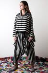 Buy_Ka-Sha_Black Handloom Cotton Striped Shirt_at_Aza_Fashions