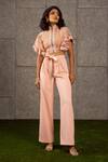 Buy_Siddartha Tytler_Peach Knitted Pant  _at_Aza_Fashions