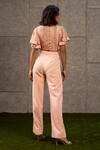 Shop_Siddartha Tytler_Peach Knitted Pant  _at_Aza_Fashions