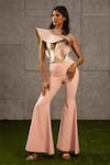 Buy_Siddartha Tytler_Peach Knitted Pant _at_Aza_Fashions