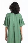 Shop_THREE_Green Cotton Poplin Loose Fit Kurta Pant Set_at_Aza_Fashions