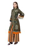 Buy So Us By Sougatpaul Green Muslin Slub Mandarin Collar Printed Kurta And Palazzo Set Online at Aza Fashions Buy_So Us By Sougatpaul_Green Muslin Slub Mandarin Collar Printed Kurta And Palazzo Set _Online_at_Aza_Fashions