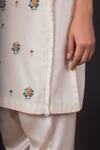 Shikha Mehta_White Chanderi Round Kurta And Pant Set _at_Aza_Fashions
