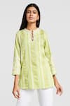 Buy_Grassroot By Anita Dongre_Sage Green Top_at_Aza_Fashions