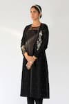 Buy Shikha Mehta Black Chanderi, Silk Organza Round Jacket And Pant Set Online at Aza Fashions Buy_Shikha Mehta_Black Chanderi, Silk Organza Round Jacket And Pant Set _Online_at_Aza_Fashions