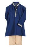 Buy_Mi Dulce An'ya_Blue Gots Certified Organic Cotton Kurta Set _at_Aza_Fashions
