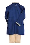 Shop_Mi Dulce An'ya_Blue Gots Certified Organic Cotton Kurta Set _at_Aza_Fashions