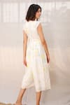 Shop_Arcvsh By Pallavi Singh_White Linen Round Block Print Jumpsuit_at_Aza_Fashions