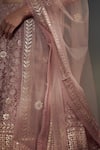 Buy_Suhino_Purple Soft Net Lining Cotton Embroidery Scoop Neck Bridal Lehenga Set _Online_at_Aza_Fashions