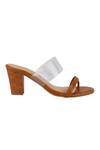 Signature Sole_Brown Strappy Block Heels_Online_at_Aza_Fashions