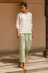 Buy Ayaka White 100% Organic Cotton Made With Soyabean Fibres Floral Peter Pant Top Online at Aza Fashions Buy_Ayaka_White 100% Organic Cotton Made With Soyabean Fibres Floral Peter Pant Top _Online_at_Aza_Fashions