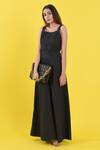 Buy_House Of Her_Black Plush Cotton Dress _Online_at_Aza_Fashions