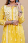 Buy_Saksh_Yellow Chikankari Kurta Set