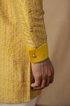 Shop_Philocaly_Yellow Silk Marigold Angrakha Kurta_Online_at_Aza_Fashions