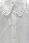 Jasmine And Alaia_White Puffed Sleeve Shirt For Girls_Online_at_Aza_Fashions