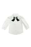 Buy_Jasmine And Alaia_White Cotton Satin Puff Sleeve Shirt  _at_Aza_Fashions