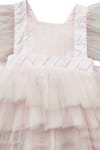 Jasmine And Alaia_Pink Ruffle Romper For Girls_Online_at_Aza_Fashions