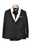 Buy_Partykles_Black Tuxedo Set With Bow Tie For Boys_at_Aza_Fashions