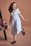 Buy_Little Luxury_Blue Cotton Culotte Jumpsuit For Girls_at_Aza_Fashions