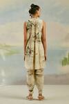 Shop_Cord_Multi Color 100% Pure Linen Printed Modern Toile Round Coastal Kurta And Pant Set _at_Aza_Fashions