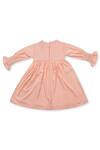 Buy_Little Luxury_Pink Cotton Embroidery Powder Dress _Online_at_Aza_Fashions