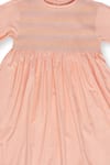 Little Luxury_Pink Cotton Embroidery Powder Dress _at_Aza_Fashions