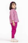 THREE_Pink Handwoven Cotton Checkered Top  _Online_at_Aza_Fashions