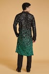 Shop_Siddartha Tytler_Green Georgette Embroidered Sequin Work Kurta _at_Aza_Fashions