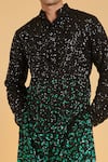 Siddartha Tytler_Green Georgette Embroidered Sequin Work Kurta _Online_at_Aza_Fashions