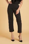 Siddartha Tytler_Black Crystal Work Pant  _Online_at_Aza_Fashions