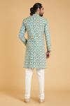 Shop_Siddartha Tytler_White Matka Silk Floral Embroidered Sherwani _at_Aza_Fashions