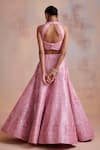 Shop SUHINO Pink Organza, Tissue Dori Work, Resham Work, Sequins Round Bridal Lehenga Set at Aza Fashions Shop_SUHINO_Pink Organza, Tissue Dori Work, Resham Work, Sequins Round Bridal Lehenga Set _at_Aza_Fashions