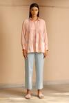 Buy Ayaka Pink 100% Organic Cotton Made With Soyabean Fibres Polka Dot Shirt Patchwork Online at Aza Fashions Buy_Ayaka_Pink 100% Organic Cotton Made With Soyabean Fibres Polka Dot Shirt Patchwork _Online_at_Aza_Fashions