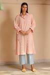 Buy Ayaka Pink 100% Organic Cotton Made With Bamboo Fibres Floral Shirt A-line Dress at Aza Fashions Buy_Ayaka_Pink 100% Organic Cotton Made With Bamboo Fibres Floral Shirt A-line Dress _at_Aza_Fashions
