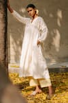 Buy Ayaka White Floral V Neck Gathered Tunic Online at Aza Fashions Buy_Ayaka_White Floral V Neck Gathered Tunic _Online_at_Aza_Fashions