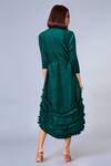 Shop_Scarlet Sage_Green Polyester Xenia Ruffle Dress_at_Aza_Fashions