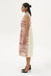 Corpora Studio_Pink Upcycled Certified Organic Cotton Notched Collar Dress _Online_at_Aza_Fashions